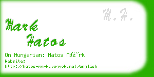 mark hatos business card